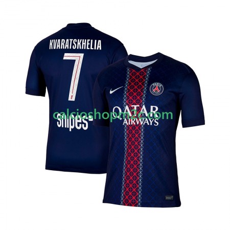 Paris Saint Germain Khvicha Kvaratskhelia 7 Maglia Prima 2025/2026 Manica Corta